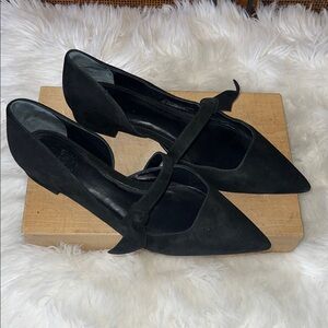 Alexandre Birman pointed Toe One Strap Suede Leather Flats